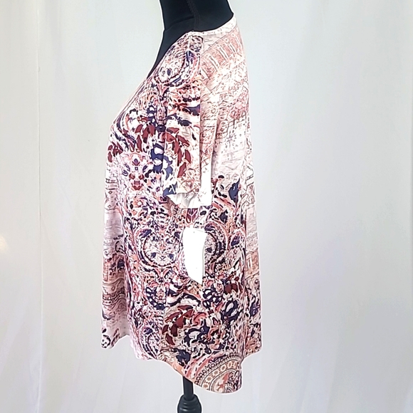 style & co wpmen 0X abstract t-shirt short sleeve - Picture 3 of 4